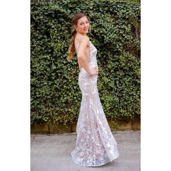 White 2Cute Size 0 Mermaid dress - Picture 1 of 2